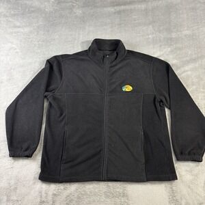Bass Pro Shops Fleece Jacket Men XL Black Full Zip Outdoor‎ Hunting Fishing Warm